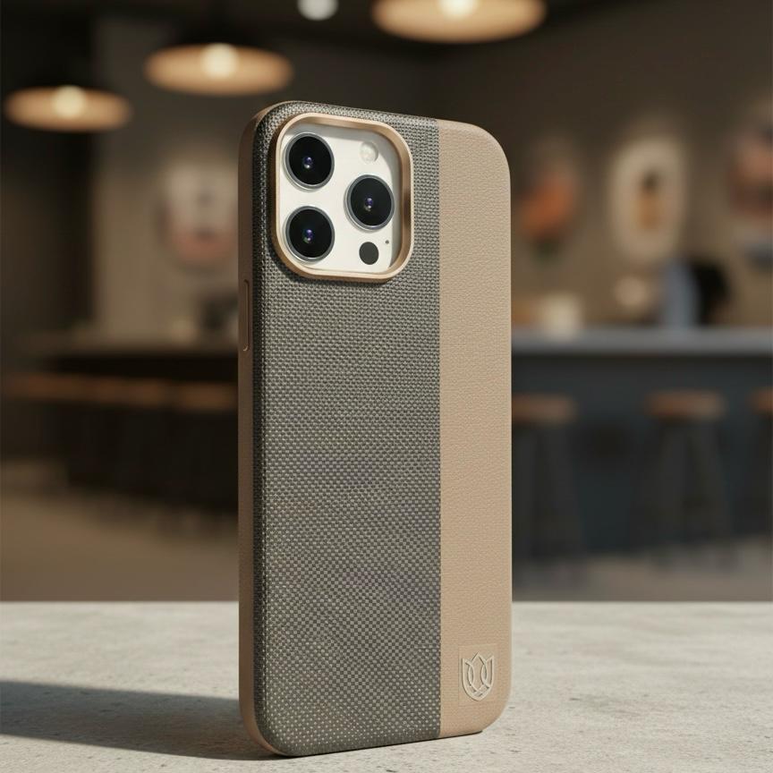 Tulip Luxury Hybrid Fabric & Leather Case - Elite Phones