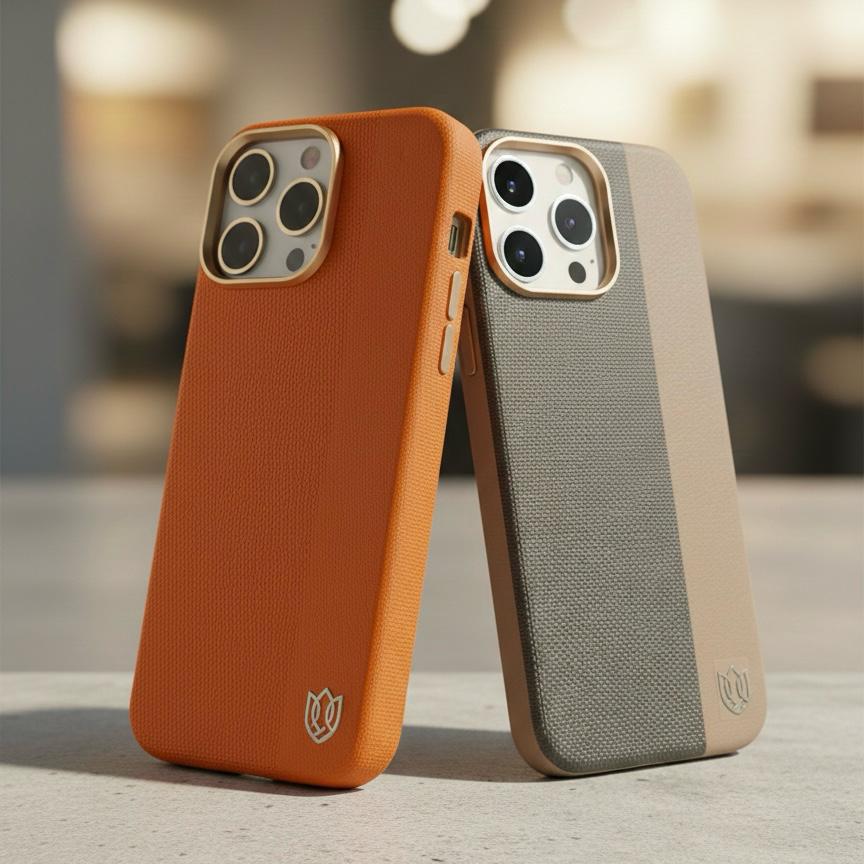 Tulip Luxury Hybrid Fabric & Leather Case - Elite Phones