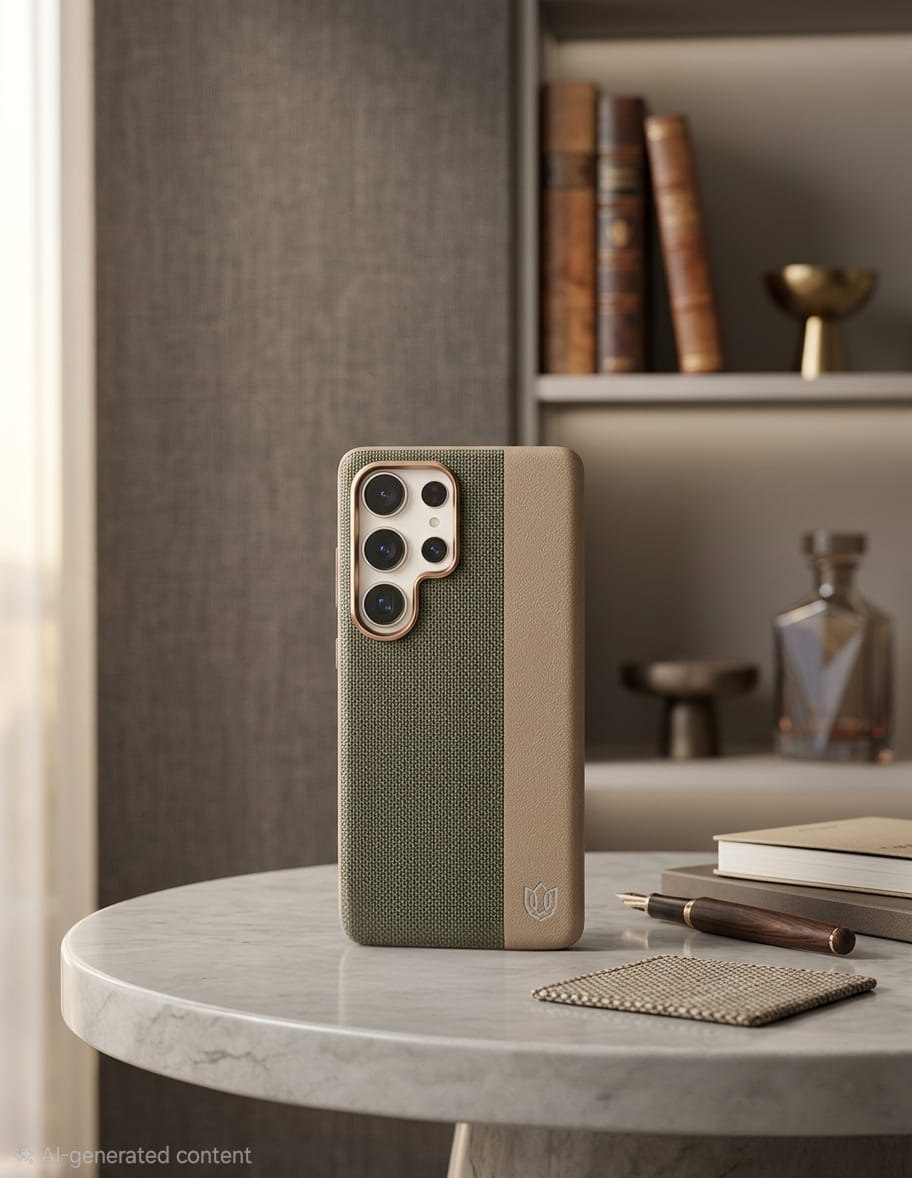 Tulip Luxury Hybrid Fabric & Leather Case - Elite Phones