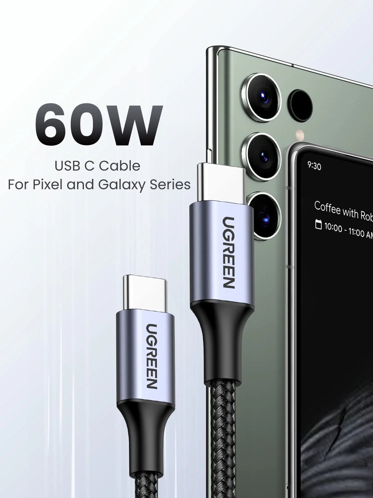 UGreen Cable 60 W type - c to Tybe - c - Elite Phones