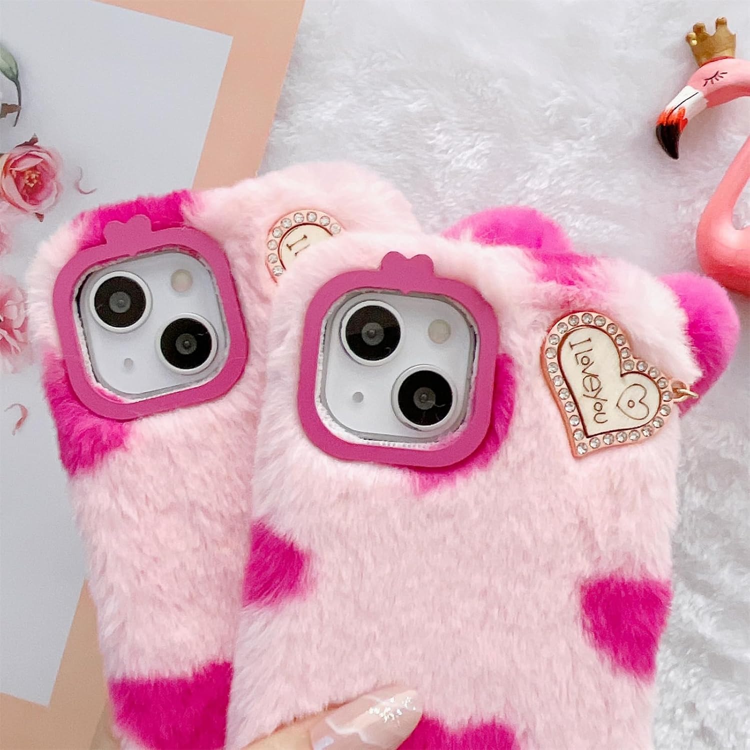 Uocorol Fur Case With Lanyard - Elite Phones