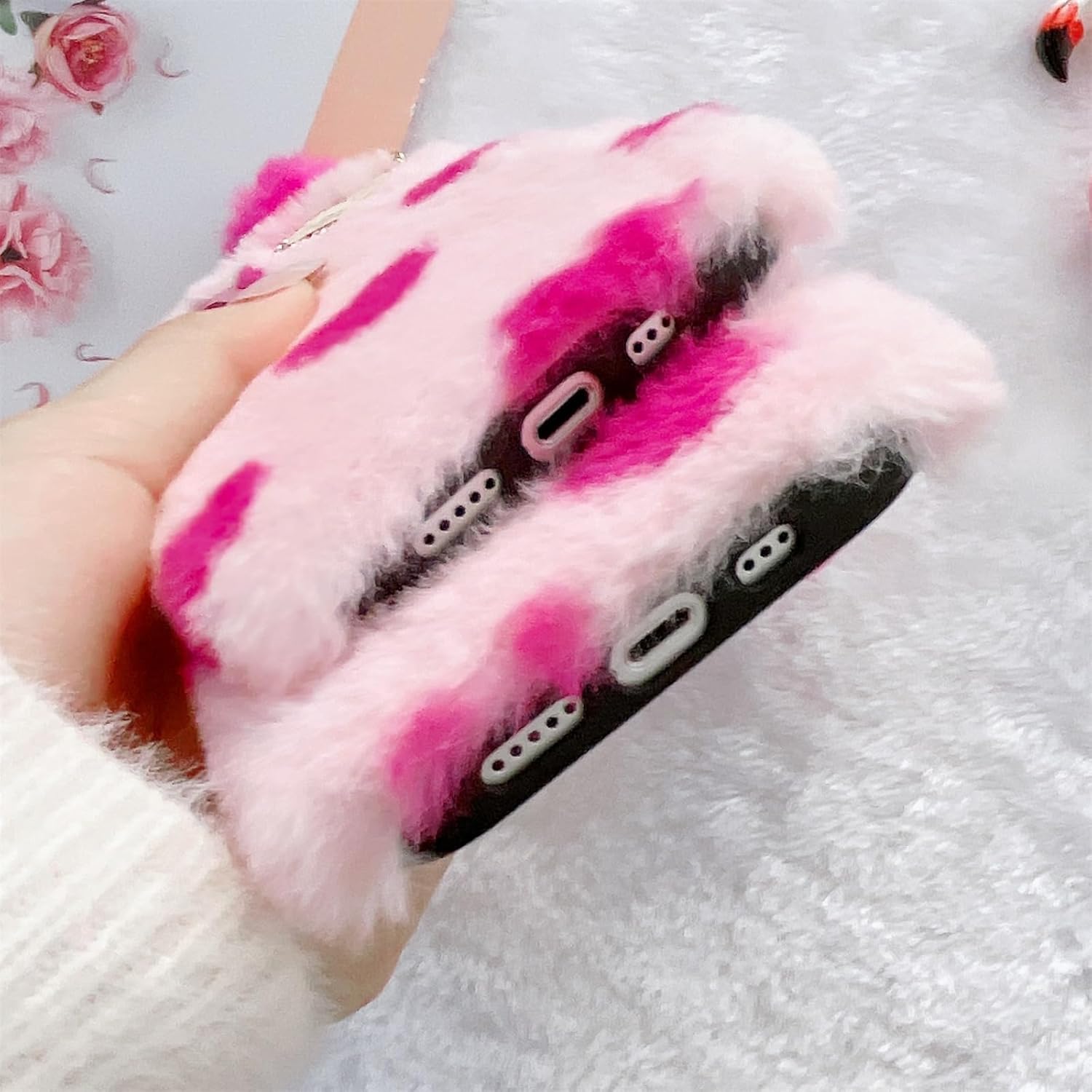 Uocorol Fur Case With Lanyard - Elite Phones