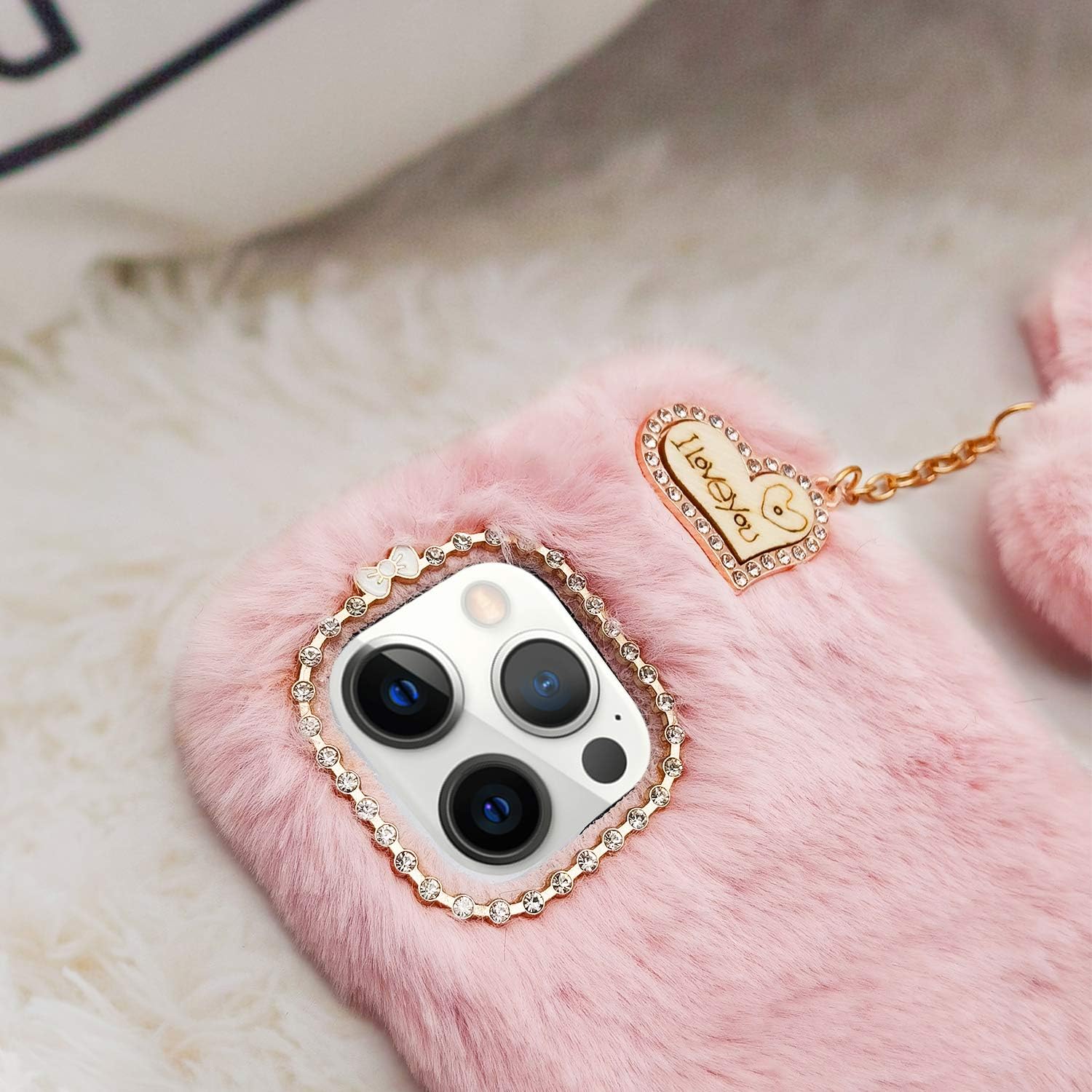 Uocorol Fur Case With Lanyard - Elite Phones
