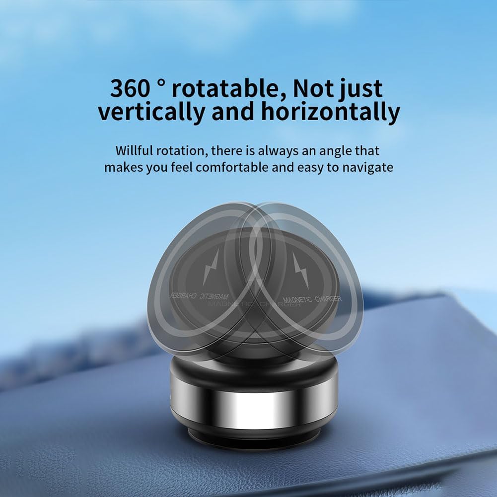 Vacuim Car Holder 360 Wireless Charger - Elite Phones