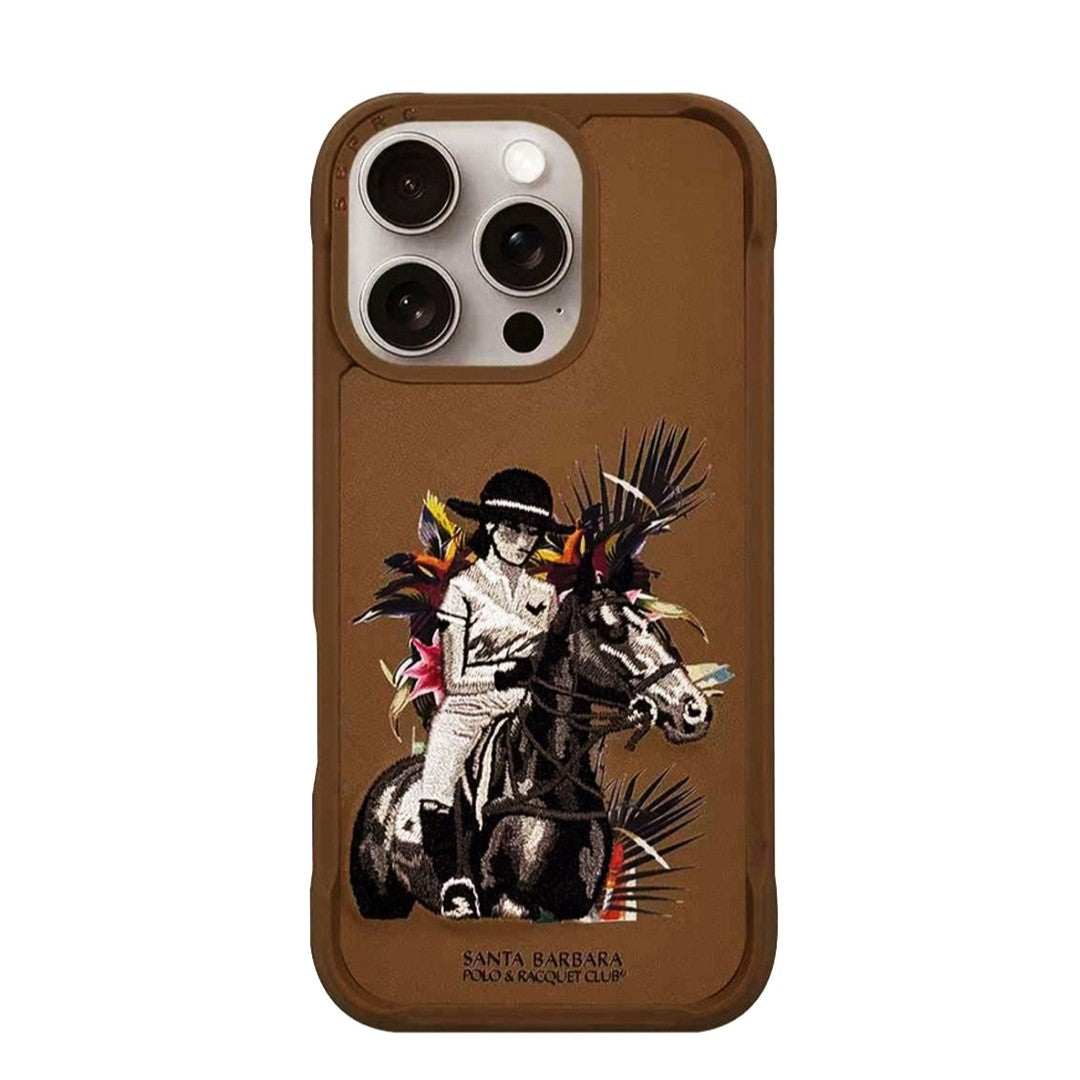 Polo With Lady And Horse